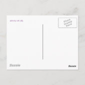 アリゾナ紫色の花はがき ポストカード (裏面)