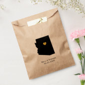 アリゾナ結婚式の引き出物トリートサックス、紙抱き枕 フェイバーバッグ (封をした状態)