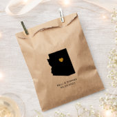 アリゾナ結婚式の引き出物トリートサックス、紙抱き枕 フェイバーバッグ (クリップ留めされた状態)