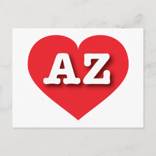 アリゾナ赤いハート- I love AZ ポストカード