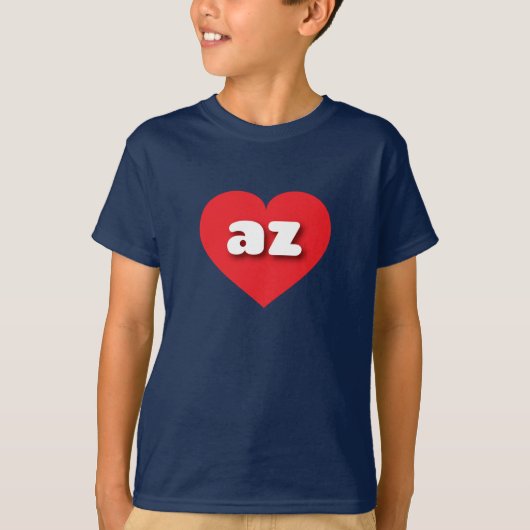 アリゾナ赤いハート- I love az Tシャツ (正面)
