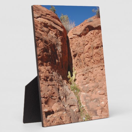 アリゾナ赤い岩の風景の写真 フォトプラーク (側面)