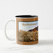 アリゾナ迷信マウンテンサボテンフェイクレザー ツートーンマグカップ (左)