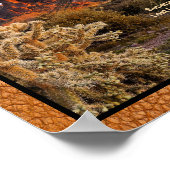 アリゾナ迷信マウンテンサボテンフェイクレザー ポスター (角)