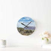アリゾナ迷信マウンテン絵画ランドスケープ ラウンド壁時計 (ホーム)