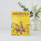 アリゾナ銅州ヴィンテージ旅行ポスター ポストカード (スタンド正面)