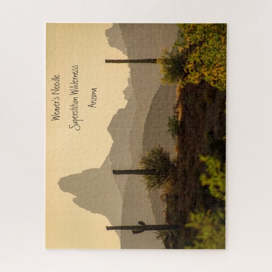 アリゾナ風光明媚なビューマウンテンズウィーバーズニードル ジグソーパズル (縦)