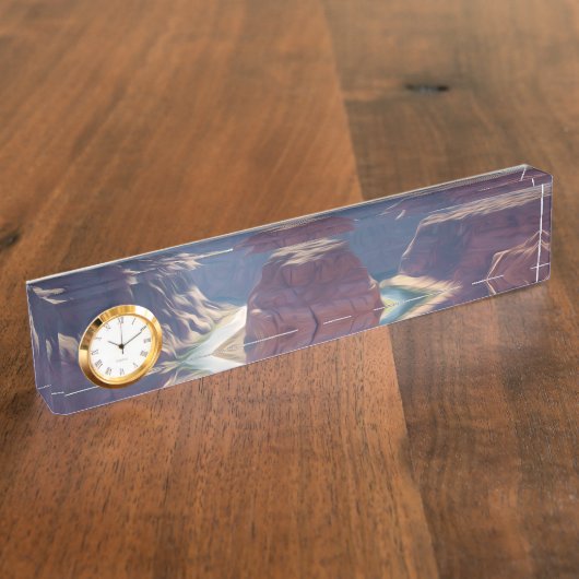 アリゾナ馬蹄湾蛇行蛇行 デスクネームプレート (側面)