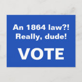 アリゾナ1864年法の生殖権 ポストカード (正面)