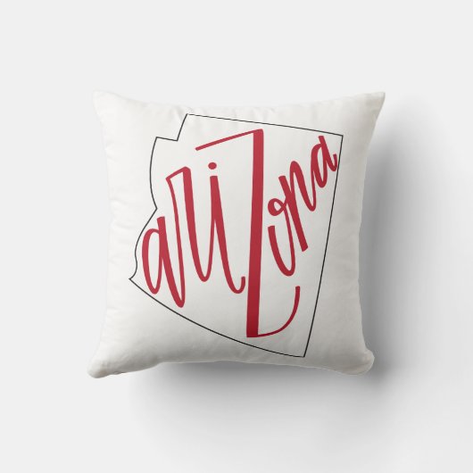 アリゾナ|の州のタイポグラフィのデザイン クッション (裏面)