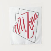 アリゾナ|の州のタイポグラフィのデザイン タペストリー (正面)