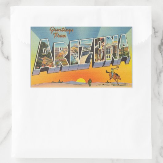 アリゾナ、アリゾナの4ステッカーのシート 長方形シール (バッグ)