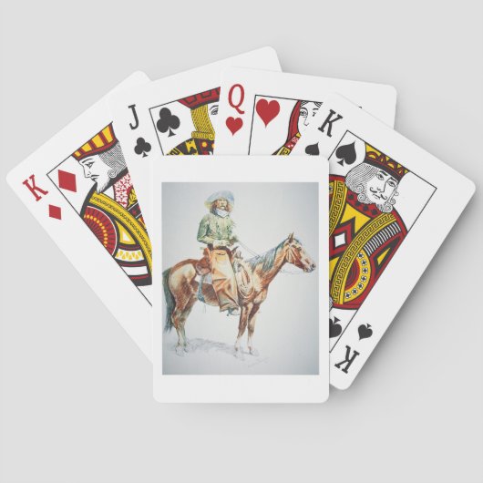 アリゾナ・カウボーイ、1901年(クレヨンオン紙) トランプ (裏面)