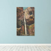 アリゾナ – グランドキャニオンのリボン滝の表示 キャンバスプリント (インサイチュ (ウッドフロア))