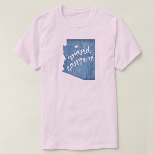 アリゾナ グランドキャニオン 木目調 Tシャツ (デザイン正面)