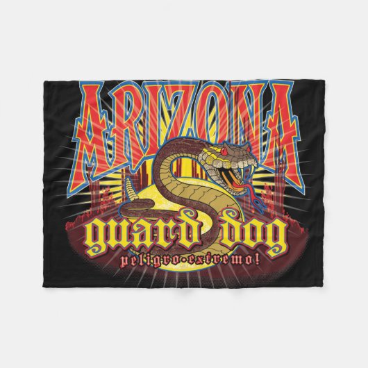 アリゾナ・スネークアート フリースブランケット (正面(横))