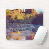 アリゾナ、セドナ。反射する伽藍の岩 マウスパッド (マウス)