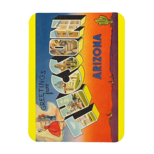 アリゾナ、ツーソン・マグネット マグネット (縦)