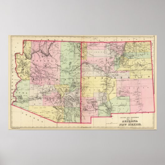 アリゾナ、ニューメキシコ ポスター (正面)