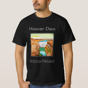 アリゾナ・ネバダ州フーバーダム Tシャツ