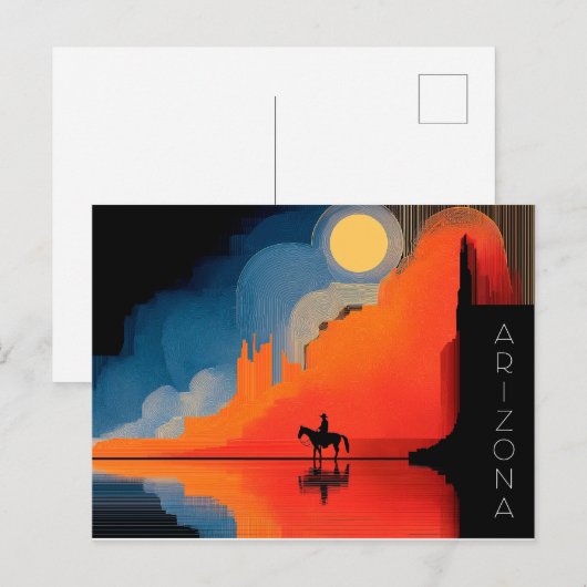 アリゾナ、ミニマルスタイル ポストカード (正面/裏面)