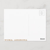 アリゾナ，ユマ ポストカード (裏面)