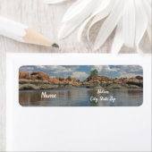 アリゾナ・ランドスケープ写真ワトソン湖プレスコット・ウォーター ラベル (インサイチュ)