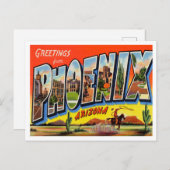 アリゾナ・ヴィンテージ・トラベルのフェニックスからの挨拶 ポストカード (正面/裏面)