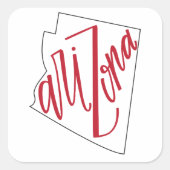 アリゾナ |州タイポグラフィデザイン スクエアシール (正面)