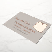 アリゾナ 結婚式 Save The Date ローズゴールド 箔招待状 (回転した状態)