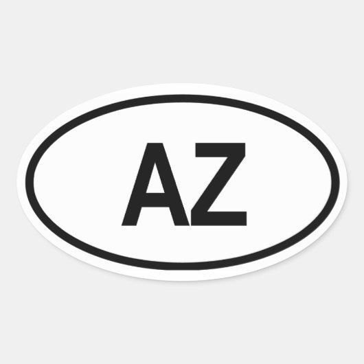 アリゾナ「AZ」 楕円形シール (正面)