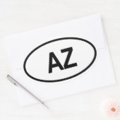 アリゾナ「AZ」 楕円形シール (封筒)