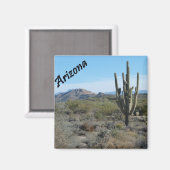 アリゾナApache Trail Cactusフォトマグネット マグネット (正面/裏面)