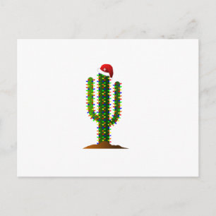 アリゾナSaguaroサボスクリスマスライト シーズンポストカード