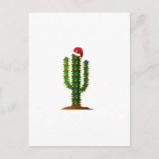 アリゾナSaguaroサボスクリスマスライト シーズンポストカード