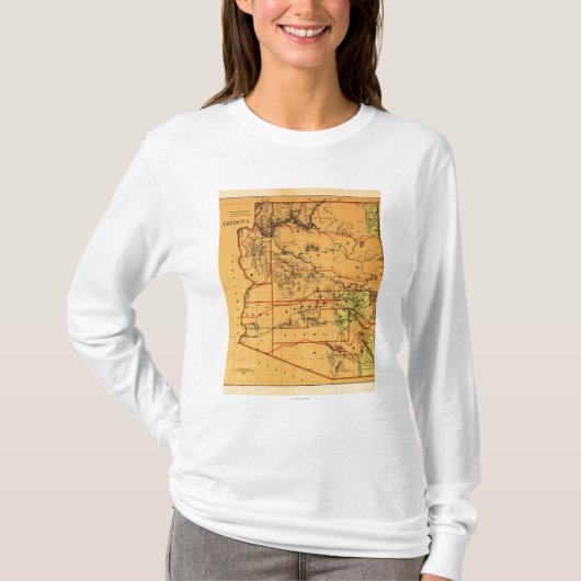 アリゾナTerritoryPanoramic MapArizona Tシャツ (正面)