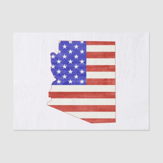 アリゾナUSAシルエット州マップ 薄葉紙 (正面)