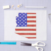 アリゾナUSAシルエット州マップ 薄葉紙 (クラフト)