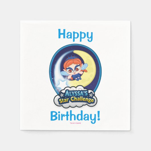 アリッサのスターチャレンジ スタンダードカクテルナプキン (正面)