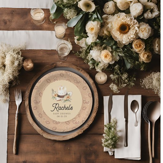 アリトルカウボーイウェスタンベビー紙プレート ペーパープレート