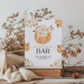 アリトルカボチャ秋ベビーシャワーモモモザバー 台座サイン