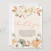 アリトルカンプキンオータム誕生日サンキューカード 招待状 (正面)