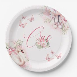 アリトルバレリナスワンレイクファースト誕生日 ペーパープレート