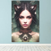 アリナザウォーターキツネ021 キャンバスプリント (インサイチュ (ウッドフロア))