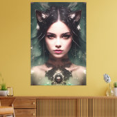 アリナザウォーターキツネ021 キャンバスプリント (インサイチュ (リビング))