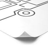 アリナートラベルトレーラーAフレームキャンパー ポスター (角)