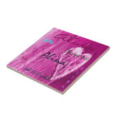 アリナ名アイルランド語の意味ライトピンクハート タイル (側面)