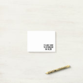 アリバイを確立するためにここにいる ポストイット (デスク上)