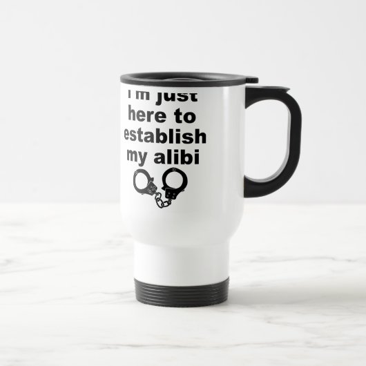 アリバイを確立中 Funny Travel Mug トラベルマグ (右)