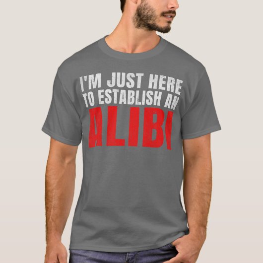 アリバイを証明するためだけにここに来た レトロ Tシャツ (正面)